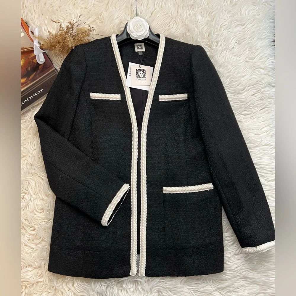 🛍️NWT Anne Klein🛍️ Women's Elegant Tweed Blazer - Picture 2 of 7